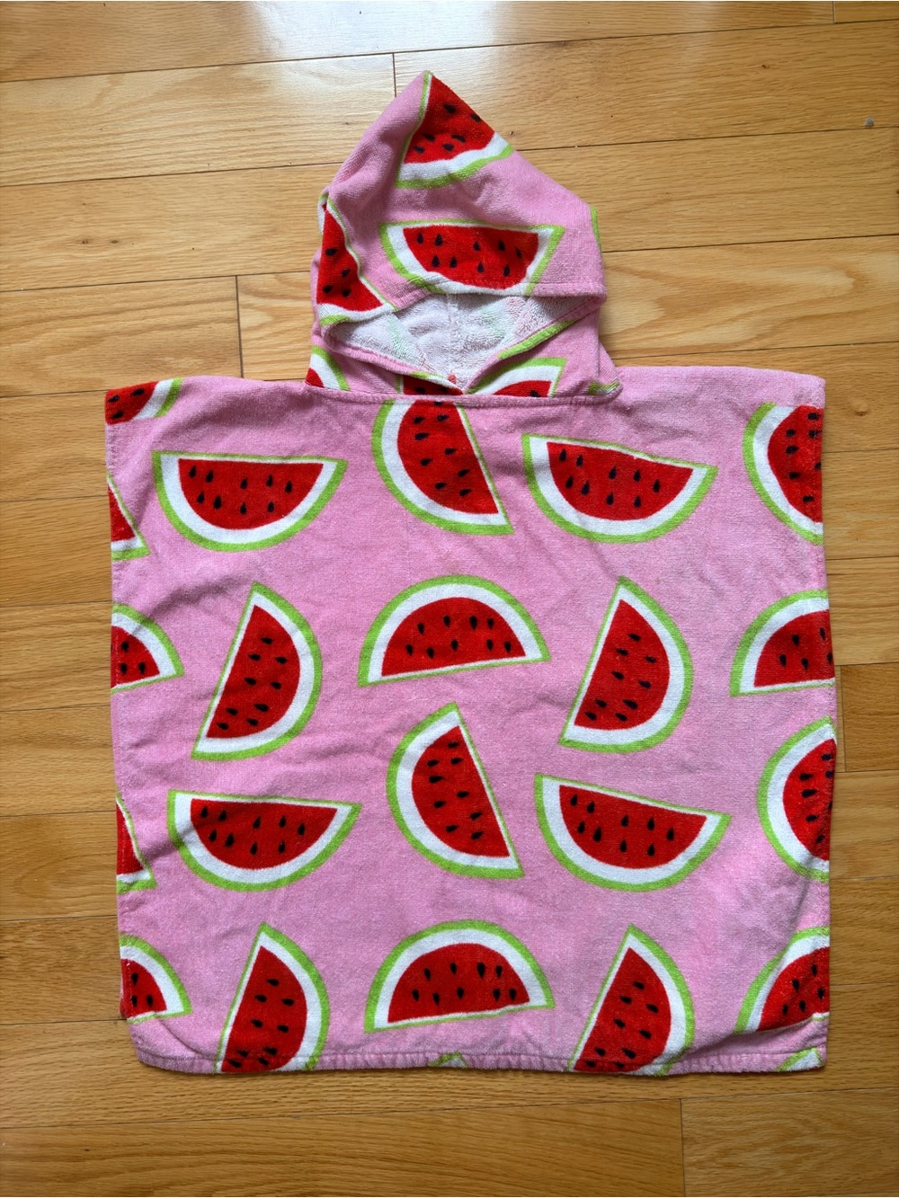 Pink Watermelon Hooded Beach Poncho